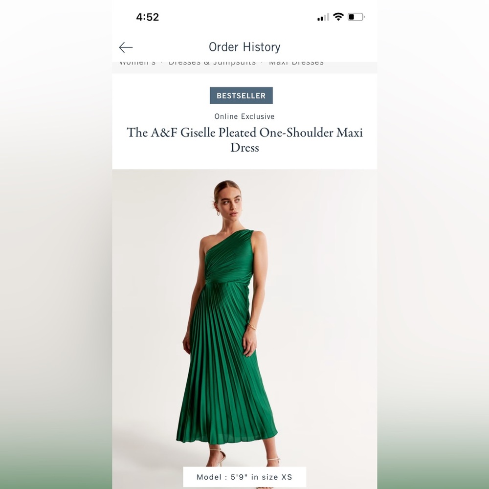 Abercrombie Pleated One Shoulder Dress